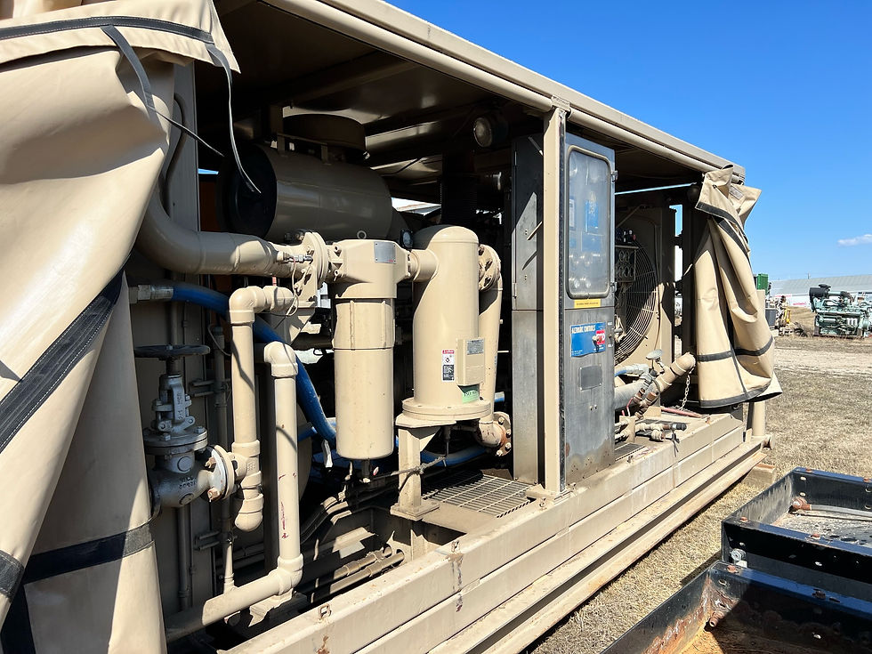 Thumbnail: Skidded Caterpillar 3412 with Sullair Screw Compressor Package