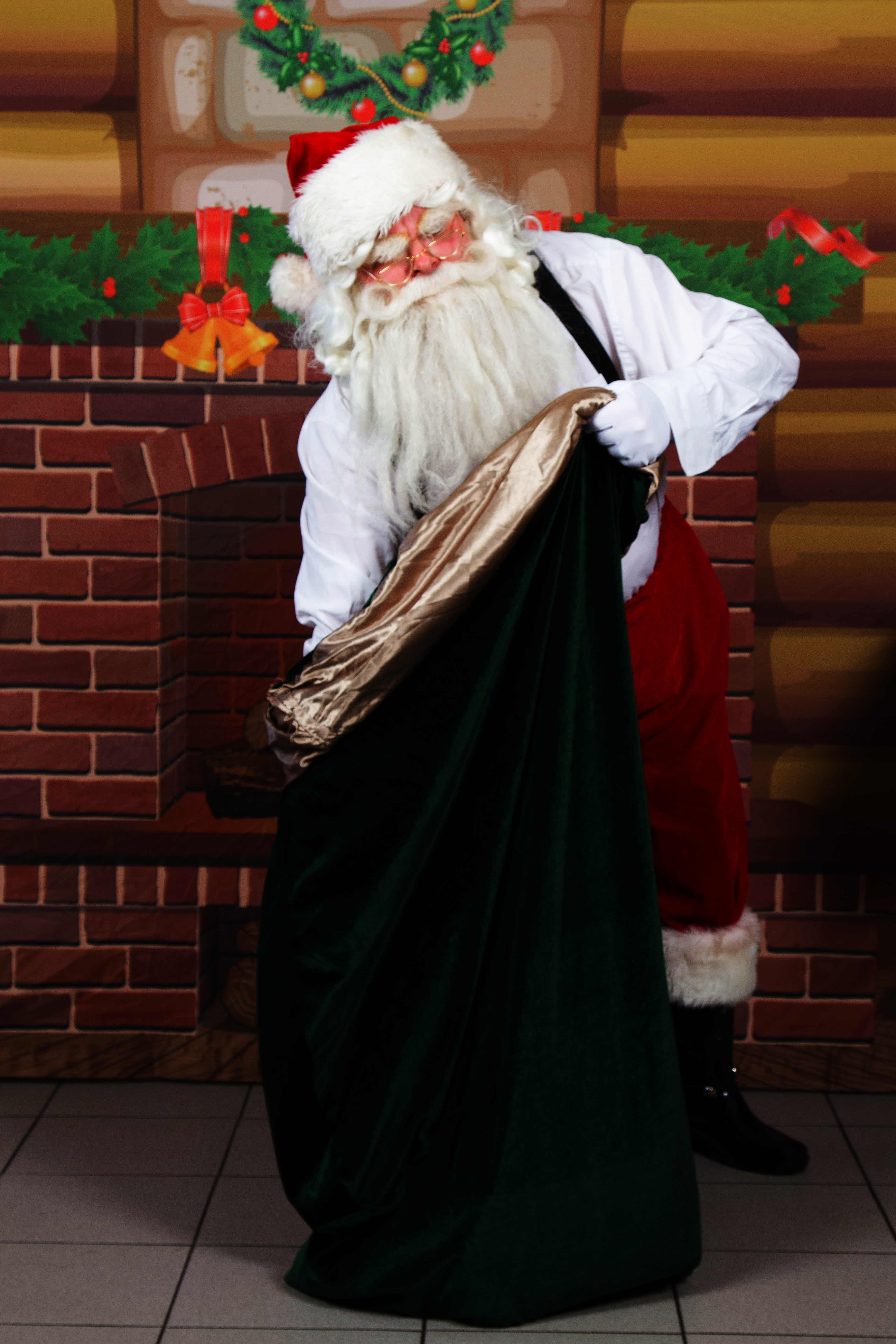 Santa looking for the perfect gift