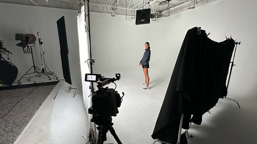 Video content film sessions with Visionaery Productions and Model