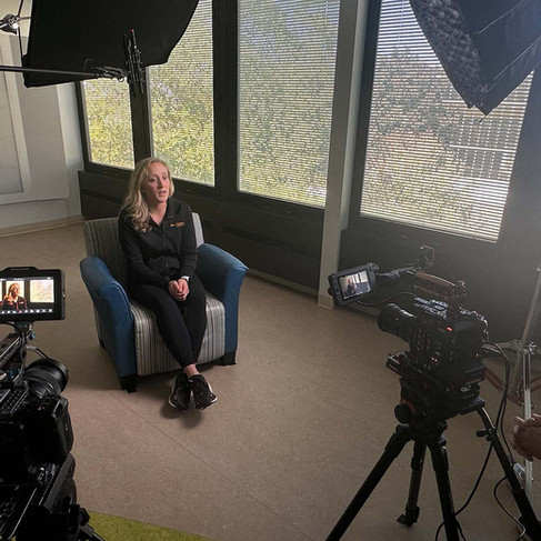 behind the scenes during a physical therapist interview at mary free bed hospital