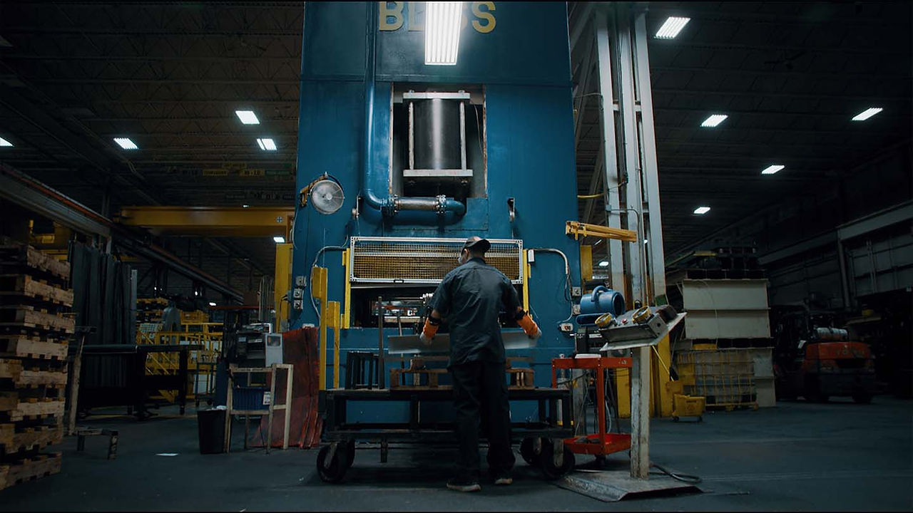large metal stamping machine