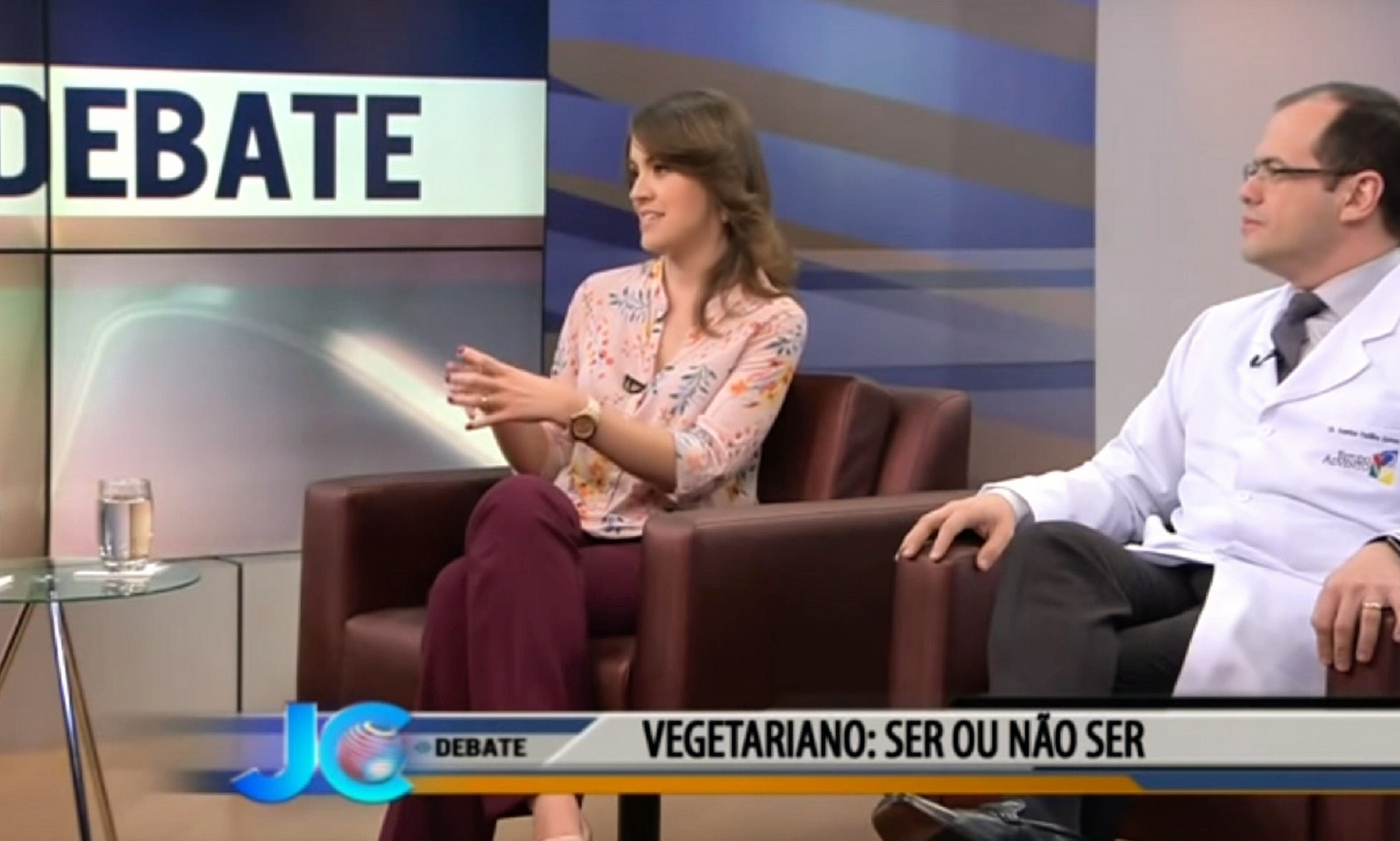 Natália Utikava em entrevista no programa JC Debate da TV Cultura sobre nutrição vegetariana