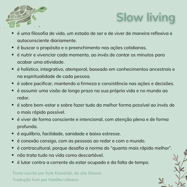 Slow living