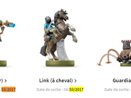 Zelda Breath of the Wild amiibo potential release date on March 4th