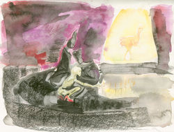 BIRD CHILD WITH GRAVE-DIGGERS