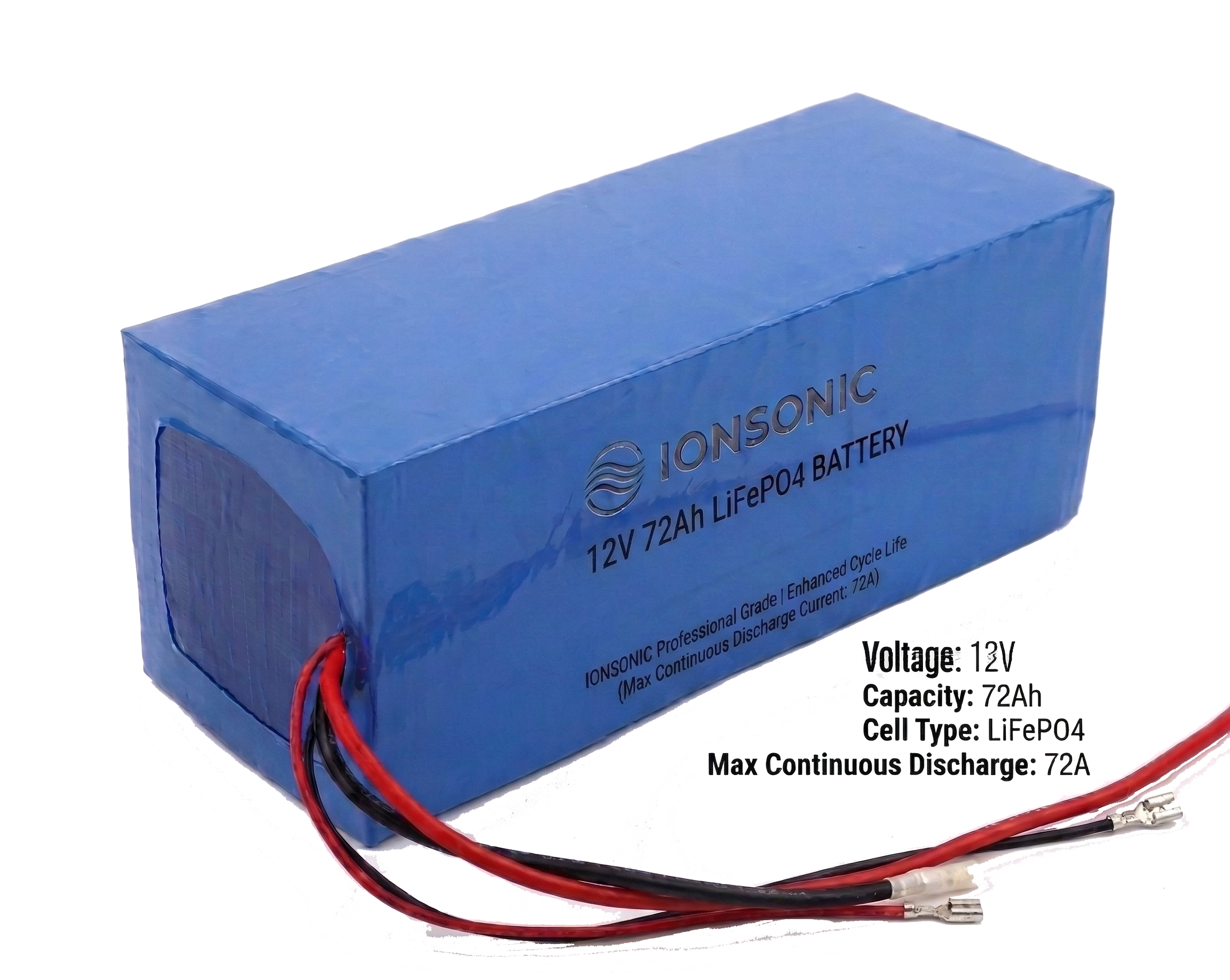 12V 72A LiFePO4 Lityum Demir Fosfat Akü - Ionsonic