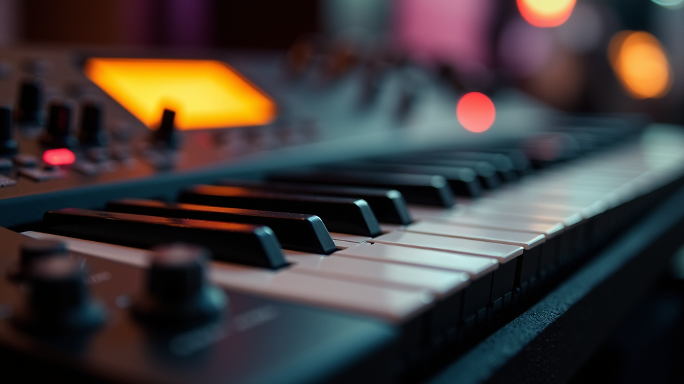 Close-up view of sound equipment used by a wedding band