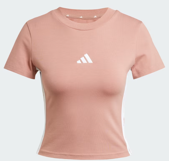 Thumbnail: Áo Nữ Baby Tee adidas Essential 3 sọc 100% Chính Hãng