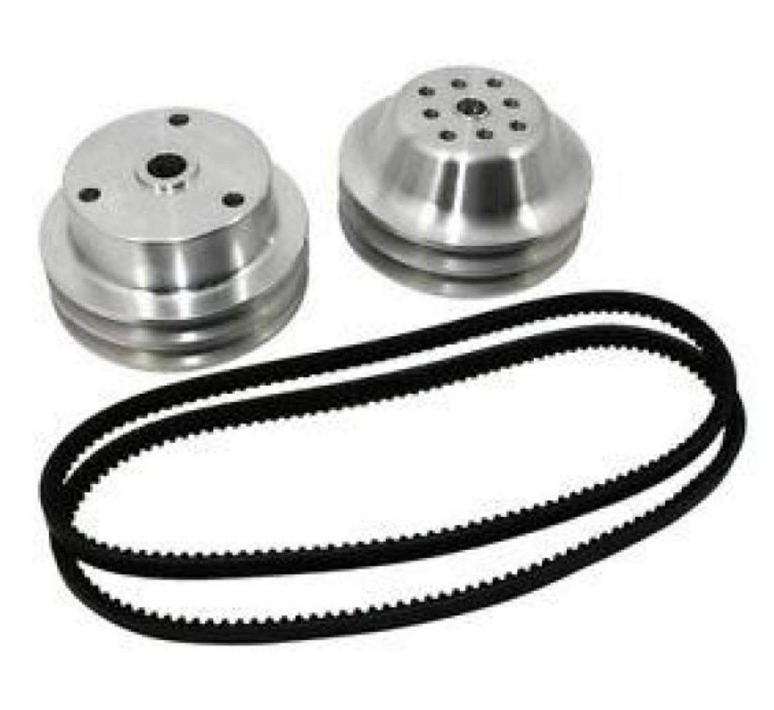 SBC Aluminum pulley set