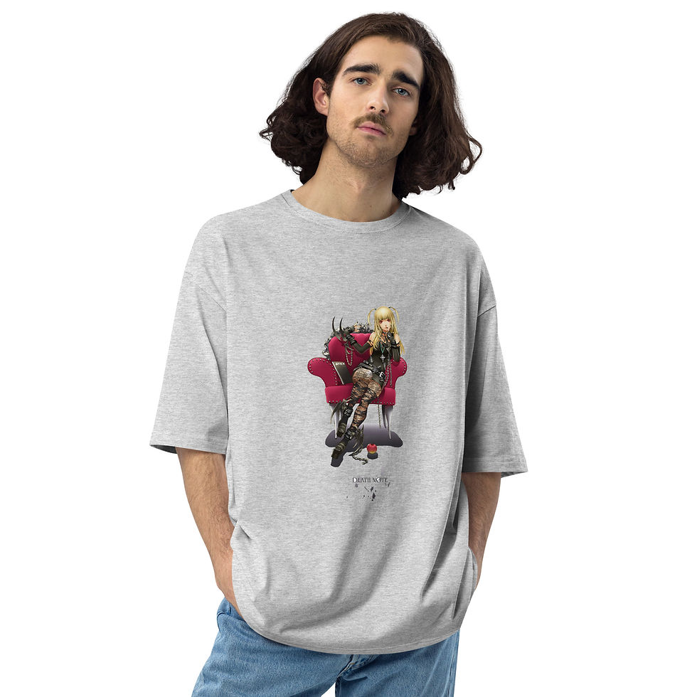 Thumbnail: Misa Amane Unisex oversized tees | Death Note Oversized tee | Ryuk, Light Yagami