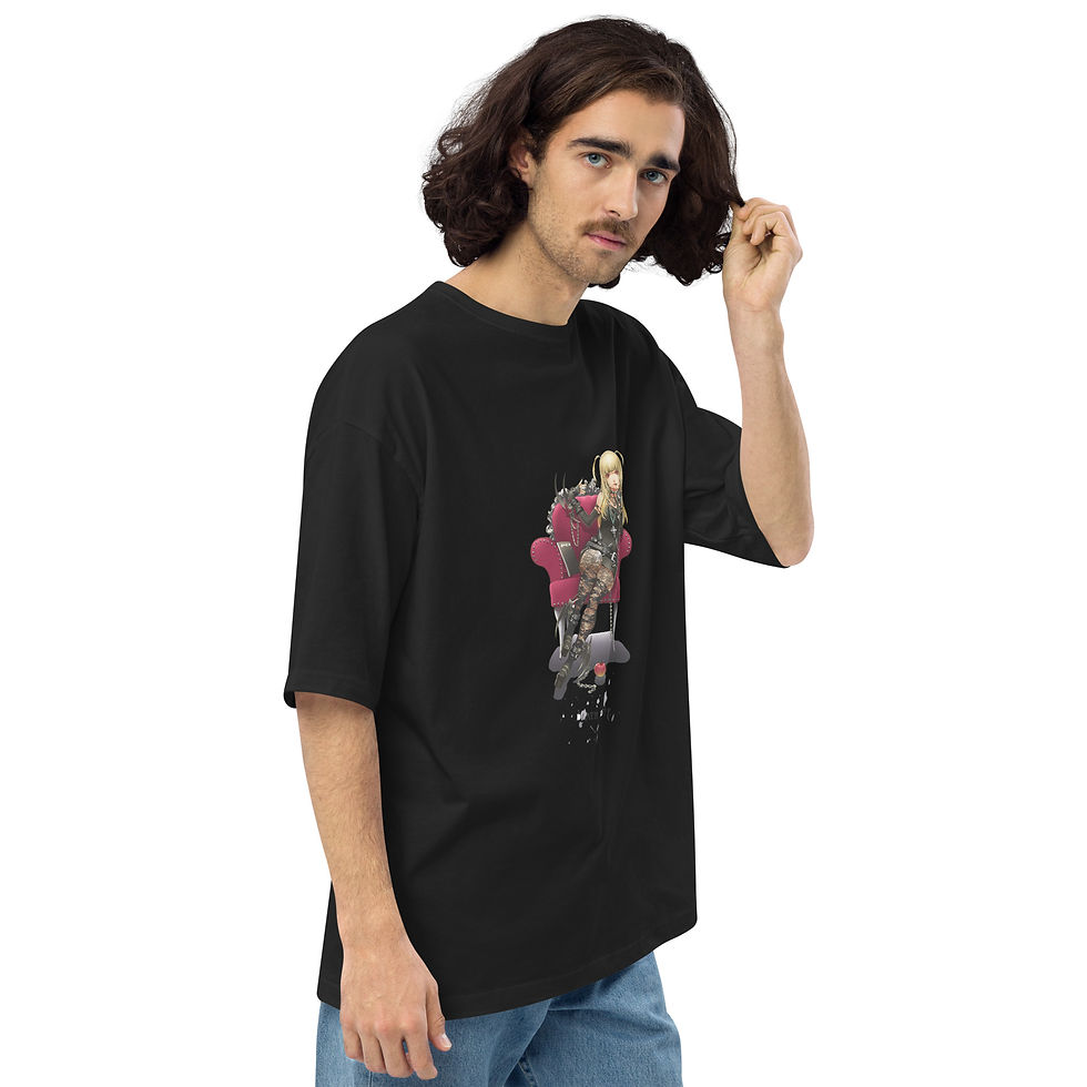 Thumbnail: Misa Amane Unisex oversized tees | Death Note Oversized tee | Ryuk, Light Yagami