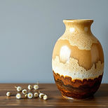 west german vase brown white fat lava.jpg