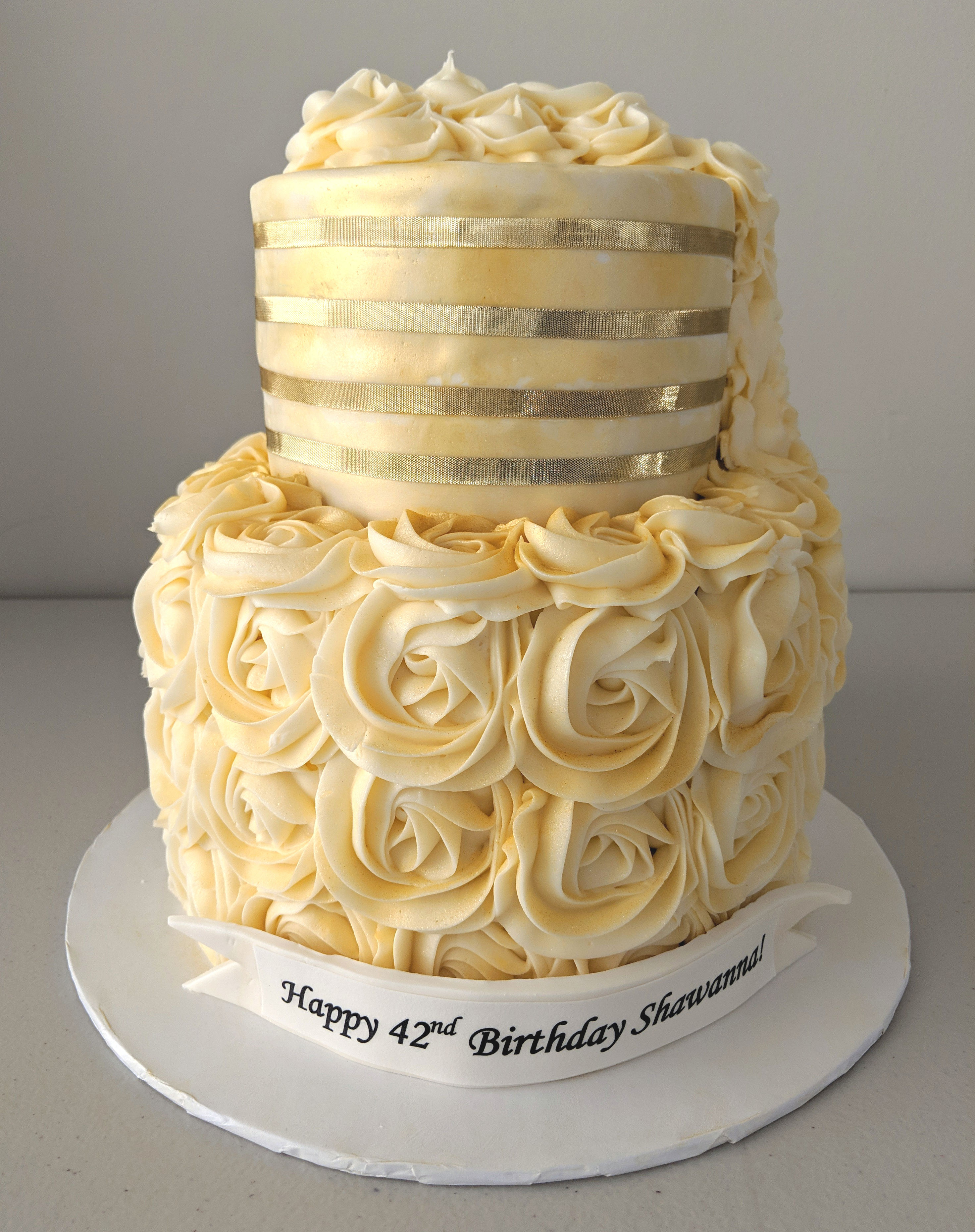 Golden Girl Birthday Cake