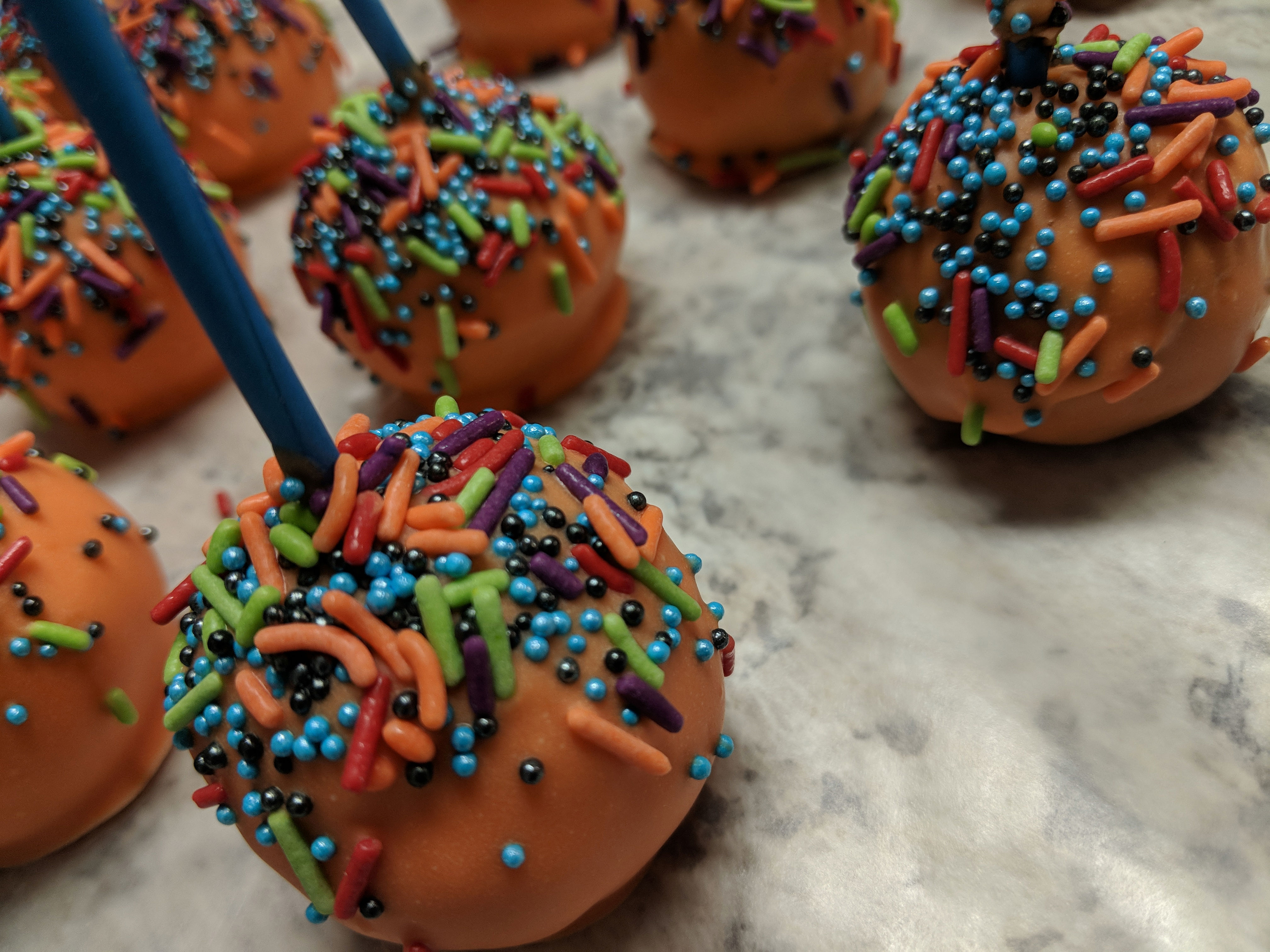 Cake Pops with Party Sprinkles
