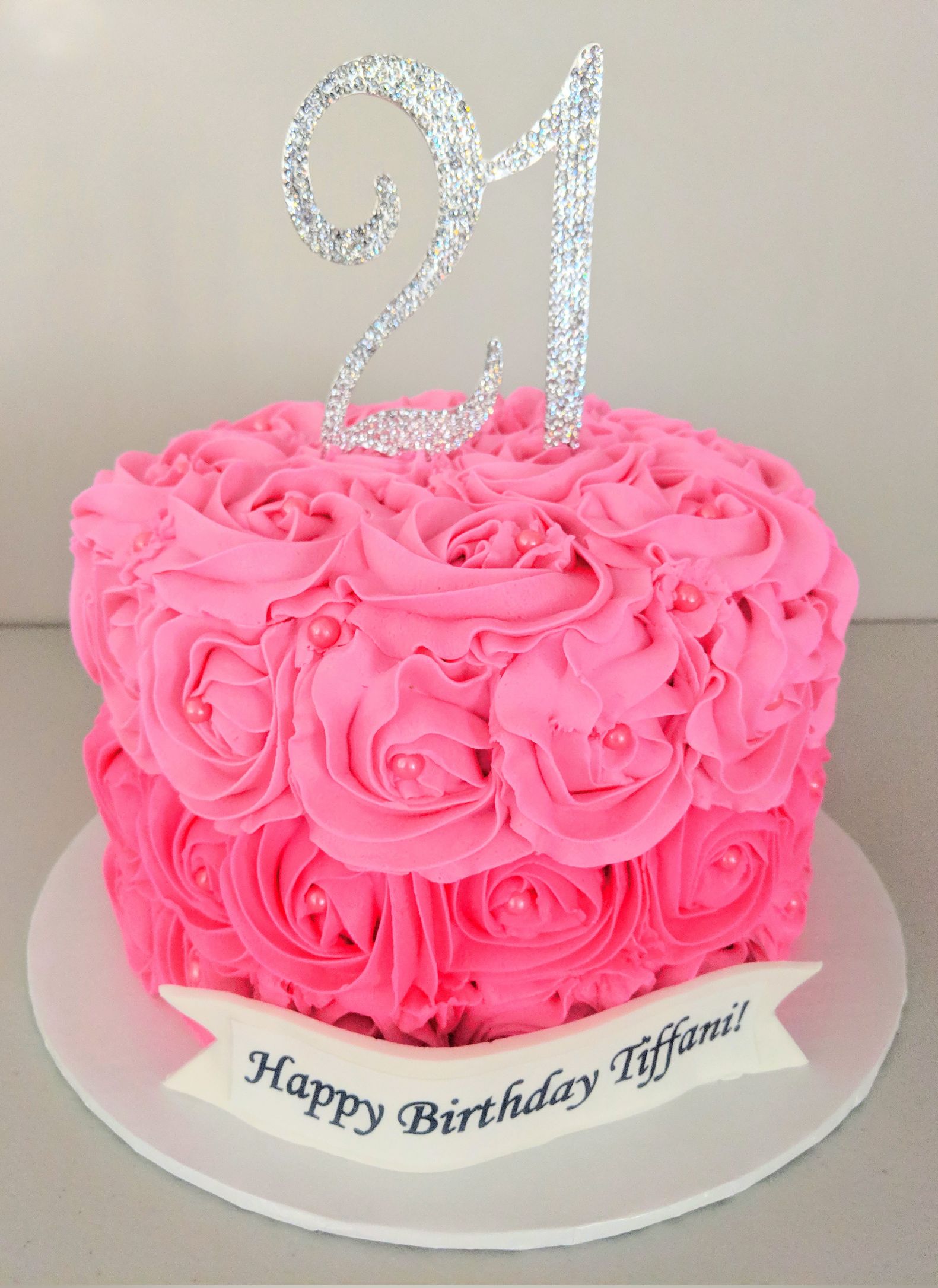 Shades of Pink Rosette Cake