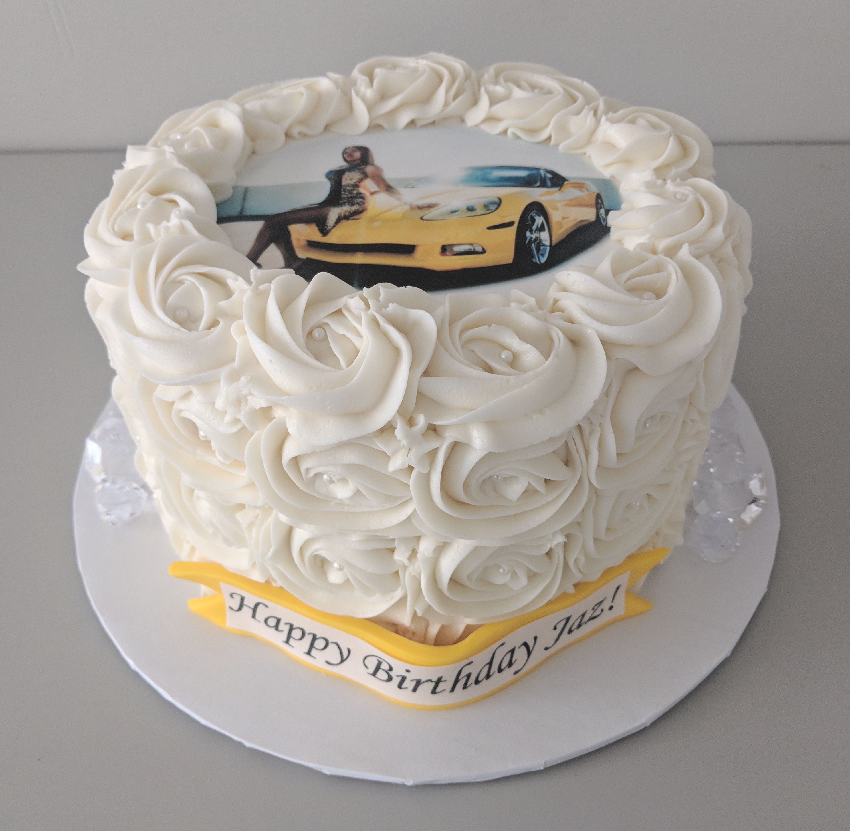 Birthday Selfie Rosette Cake