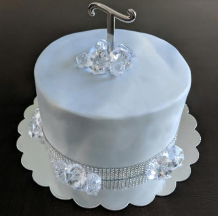 Marble Fondant Birthday Cake