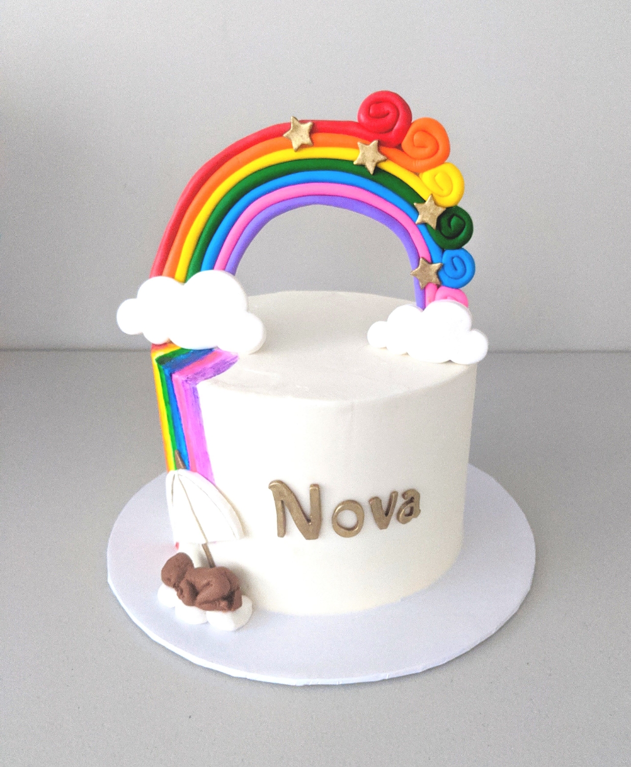 Rainbow Shower Cake