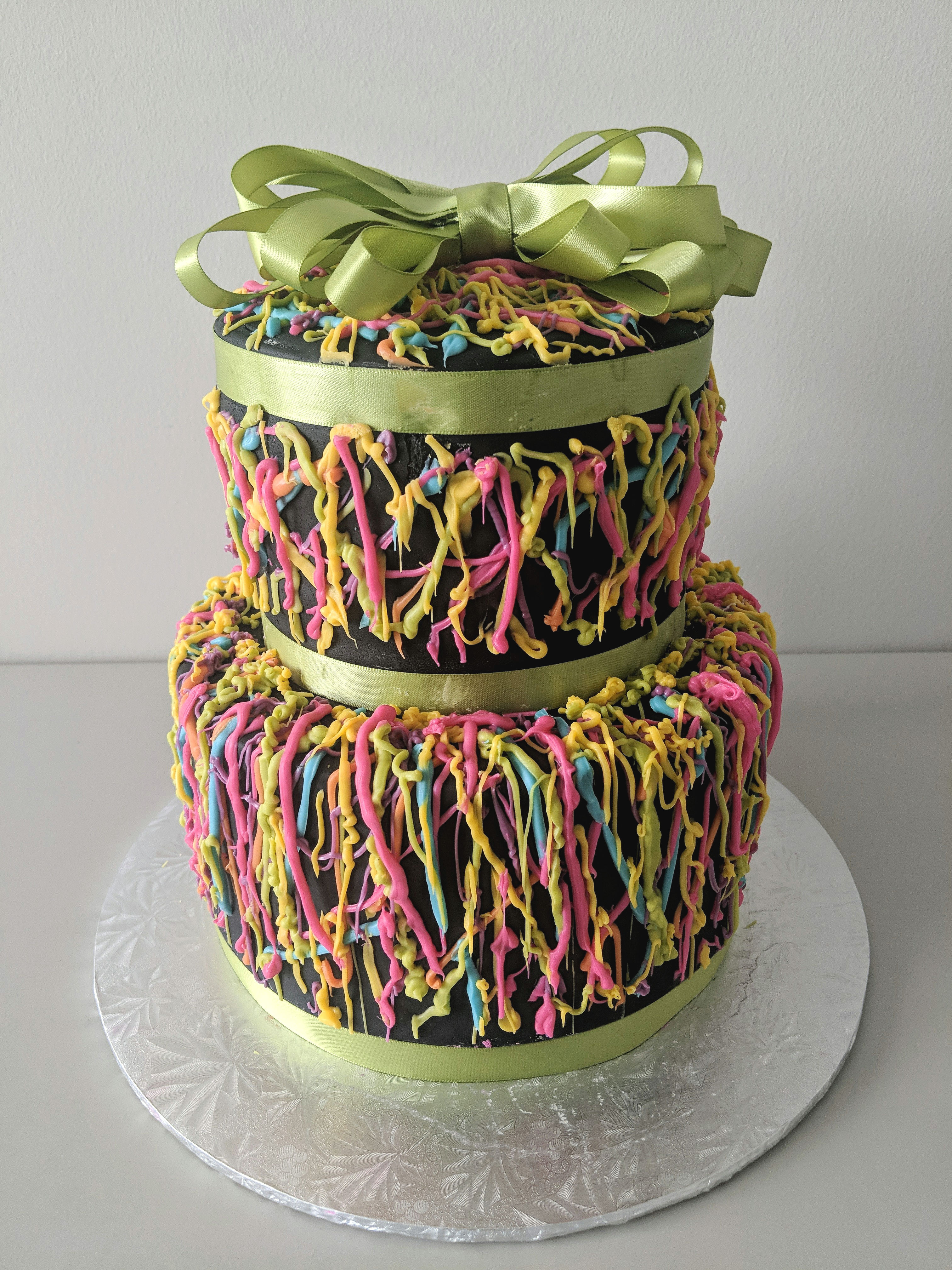 Neon Glow Party Cake