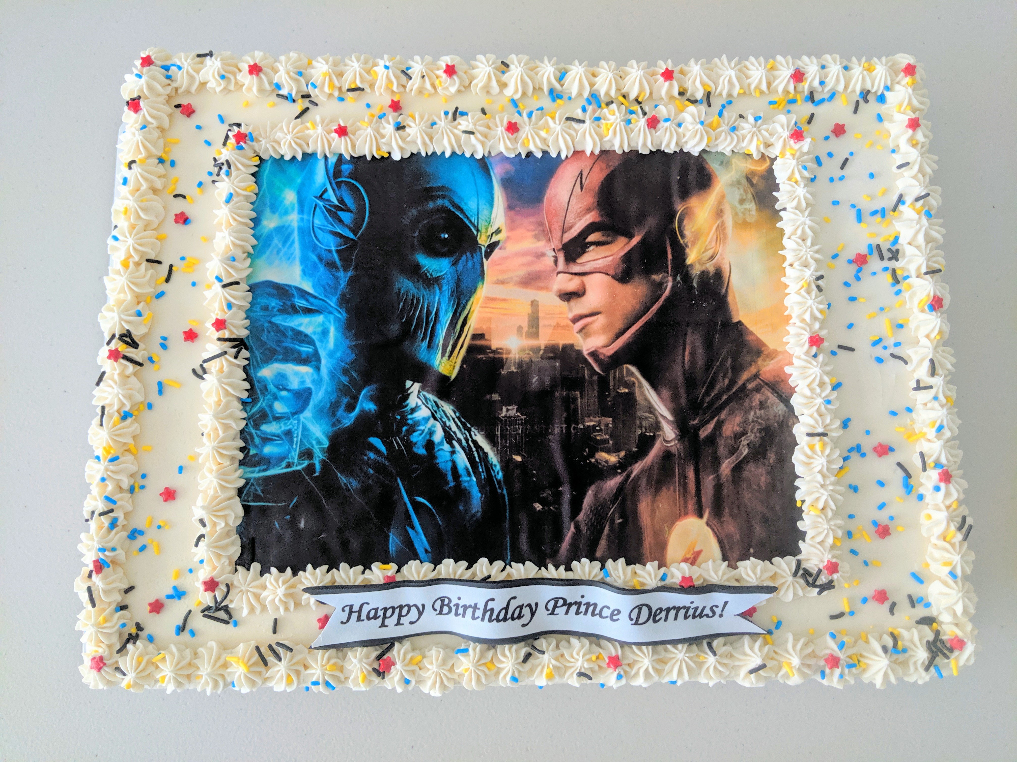 Flash vs. Villain Cake