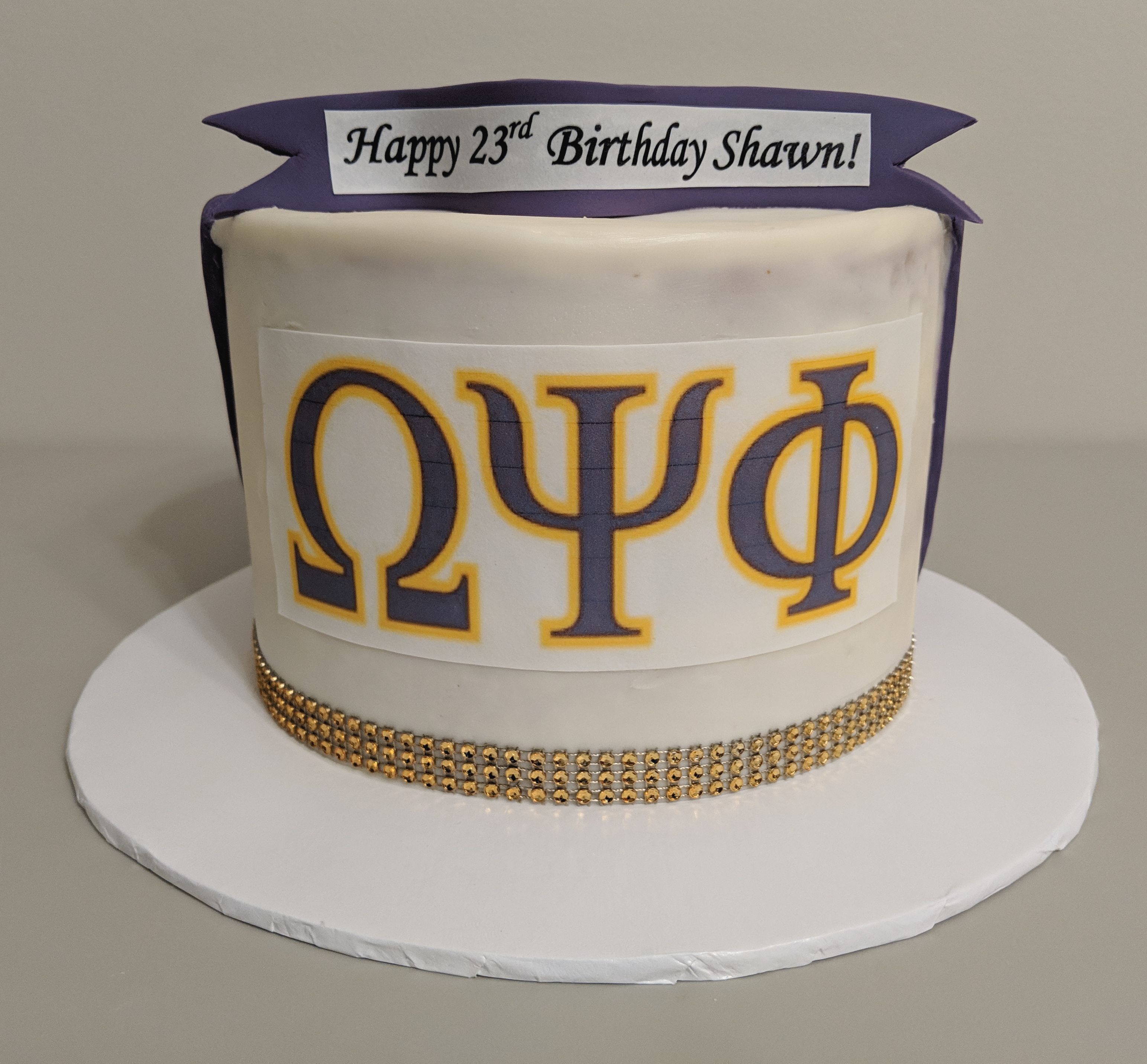 Omega Psi Phi Birthday Cake