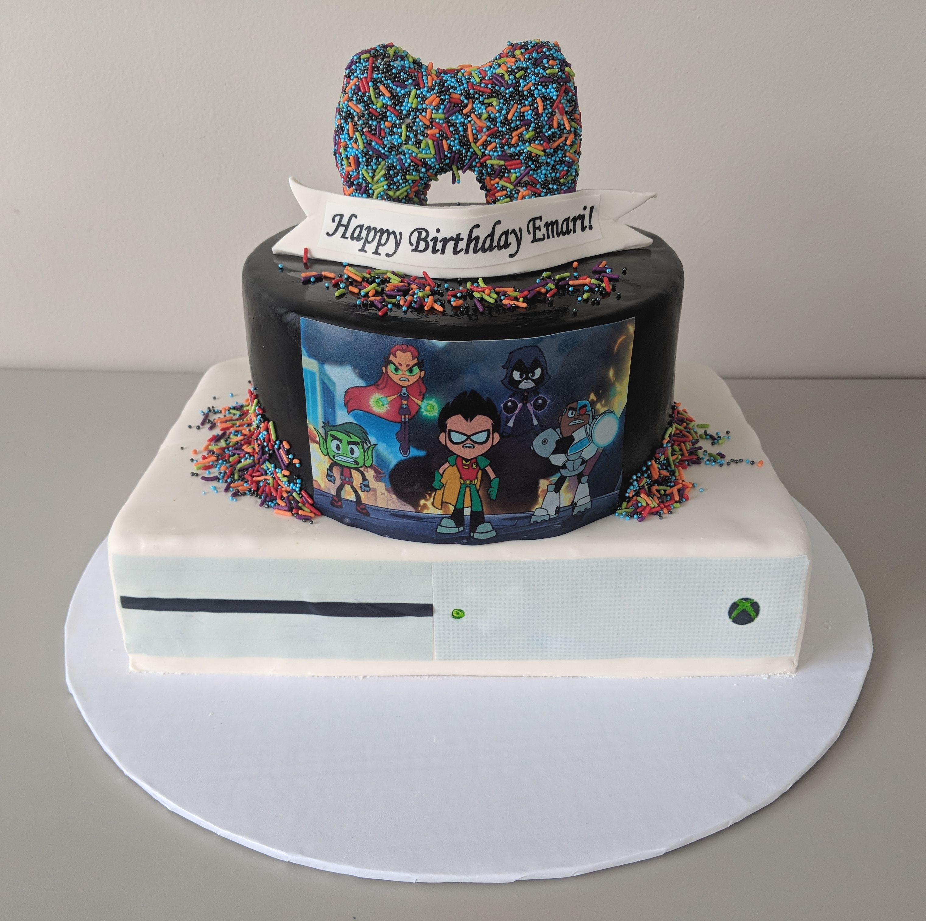 Teen Titans Xbox Birthday Cake