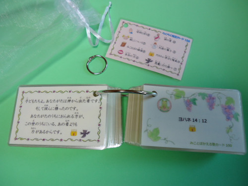 らくらく暗記カード100（ぶどう）テキスト付 みことばかえる塾