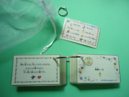 らくらく暗記カード100（フラワー）テキスト付 みことばかえる塾