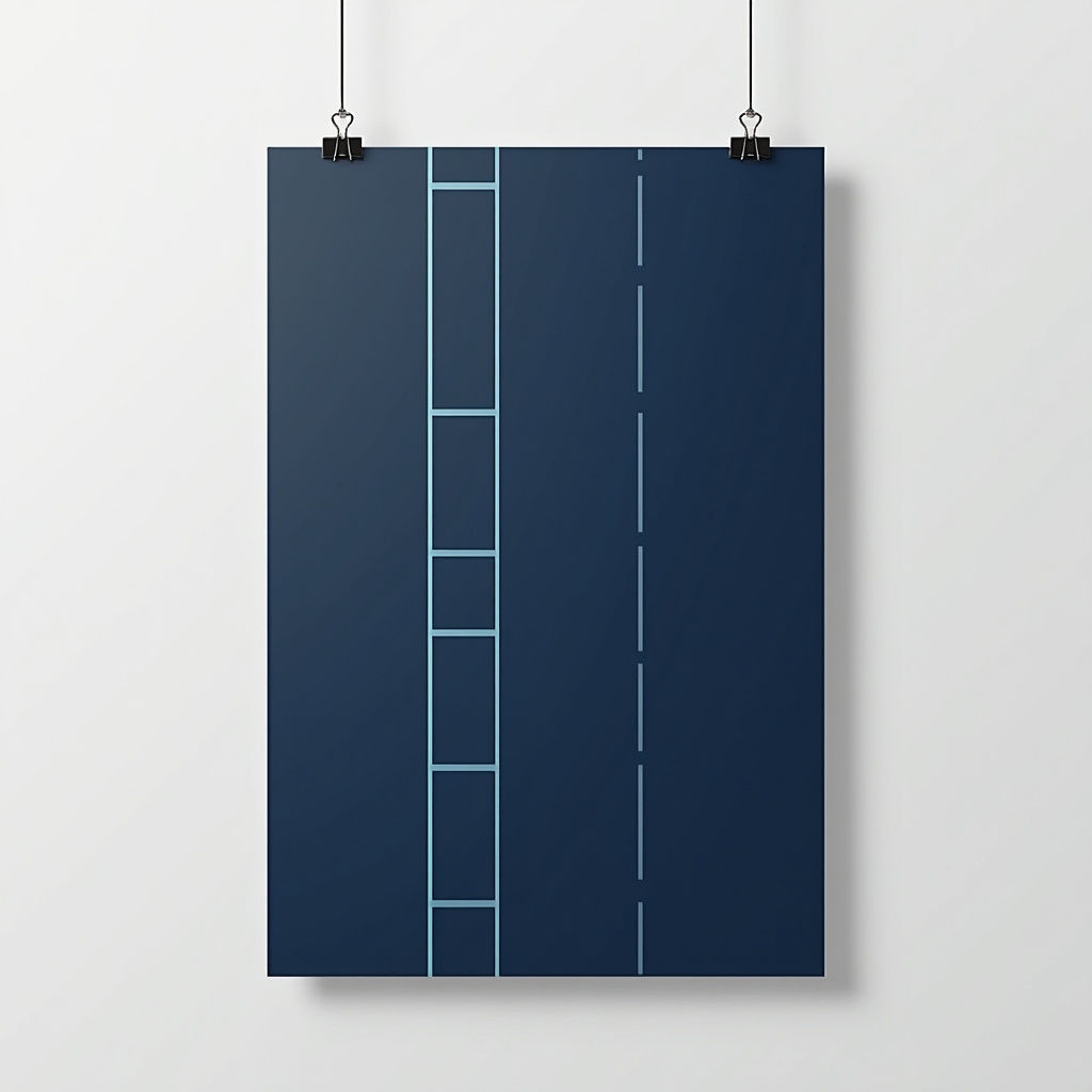 Poster Azul Pista