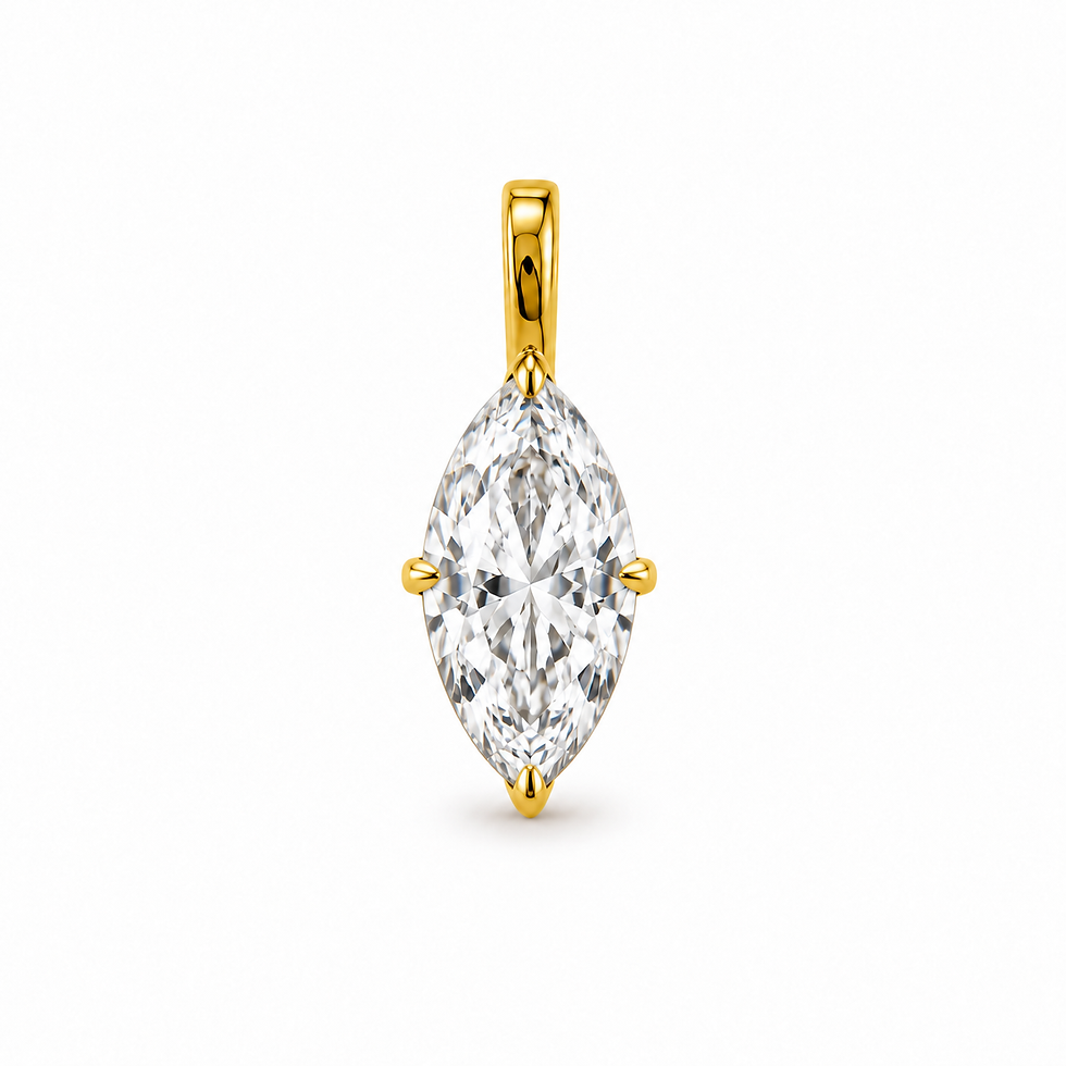 Thumbnail: 9ct gold Claw Pendant 1 carat