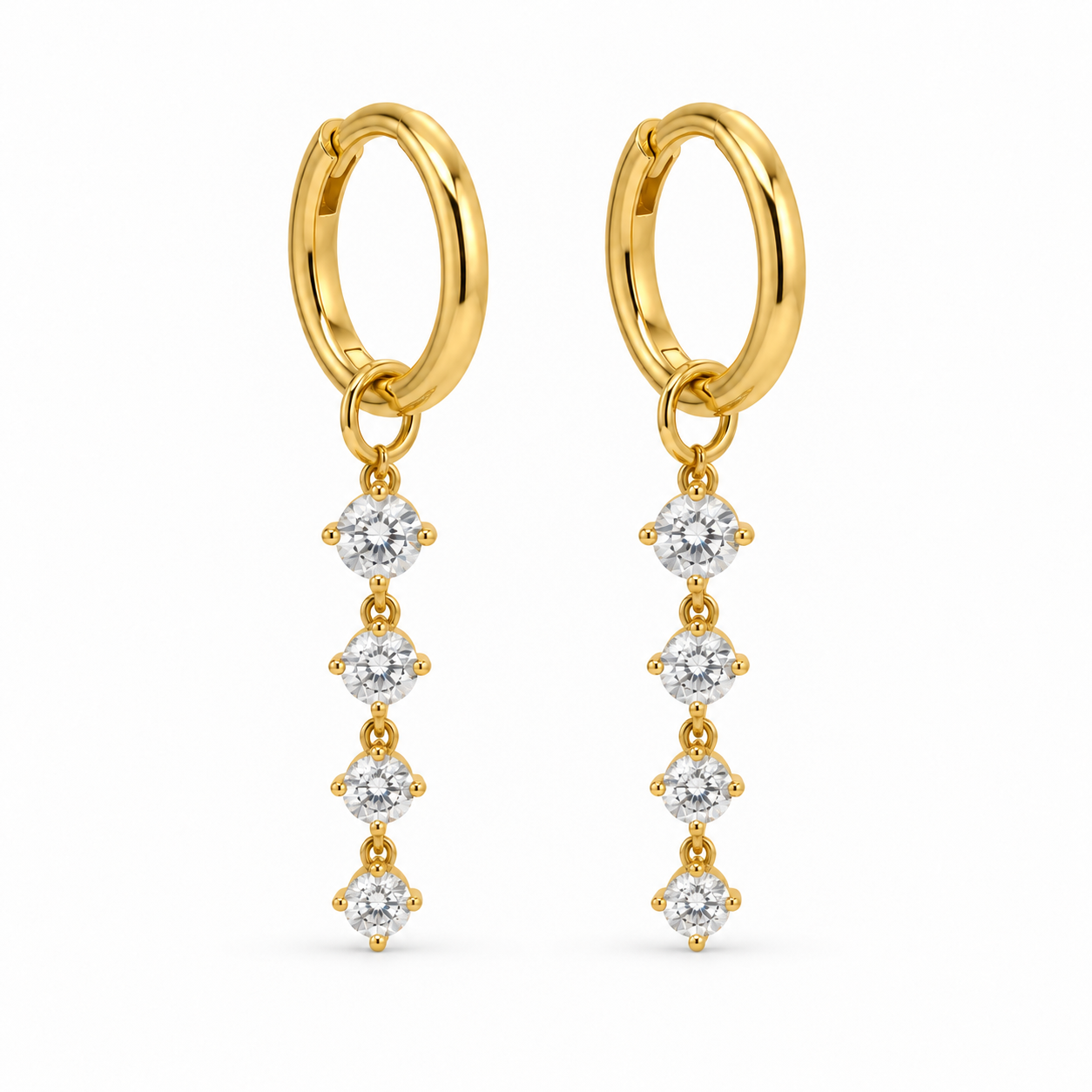 The Eight-Stone Drop Earrings