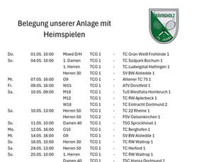 vorläufiger Heimspielplan veröffentlicht