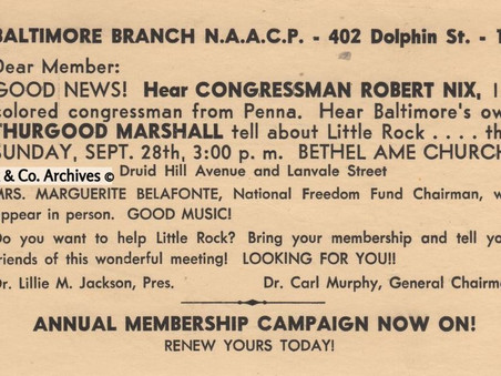On This Day: Baltimore NAACP and the Little Rock Nine
