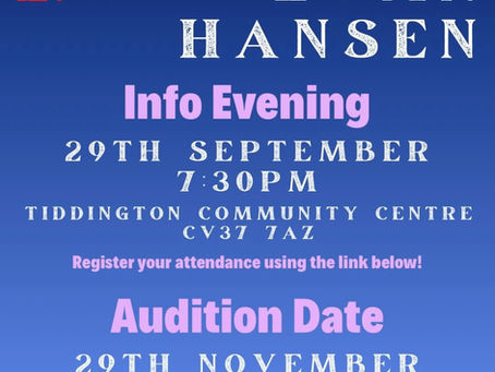 Info evening tomorrow!
