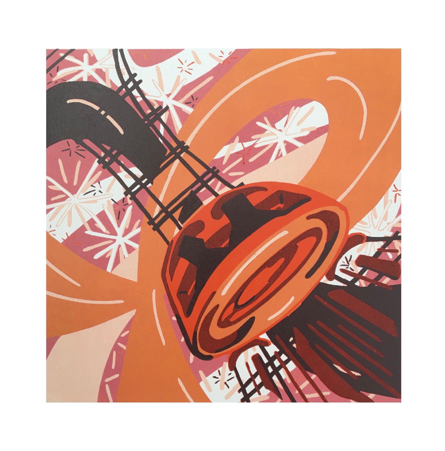 Just Gotta Ride It - Lino Print - Limited Edition of 11.