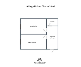Švrakino - Alibega Firdusa čikma - 33m2