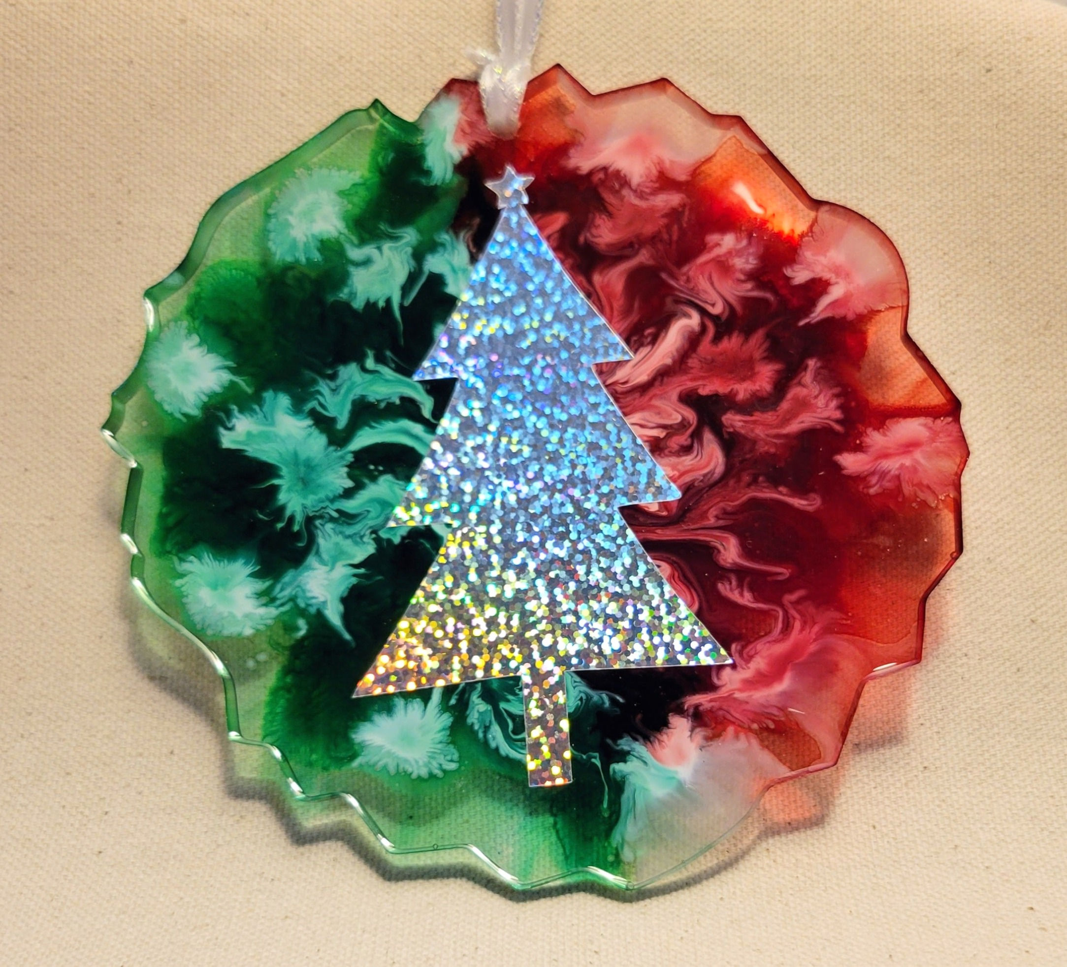 Silver Christmas Tree Ornament