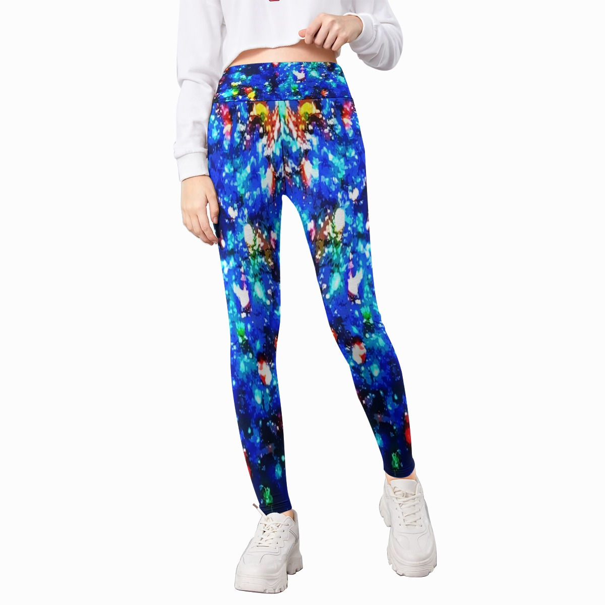 Dreamy Blue Sparkles Girl's Leggings