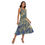 Thumbnail: Golden Snowflakes Women's Sleeveless Dress With Diagonal Pocket