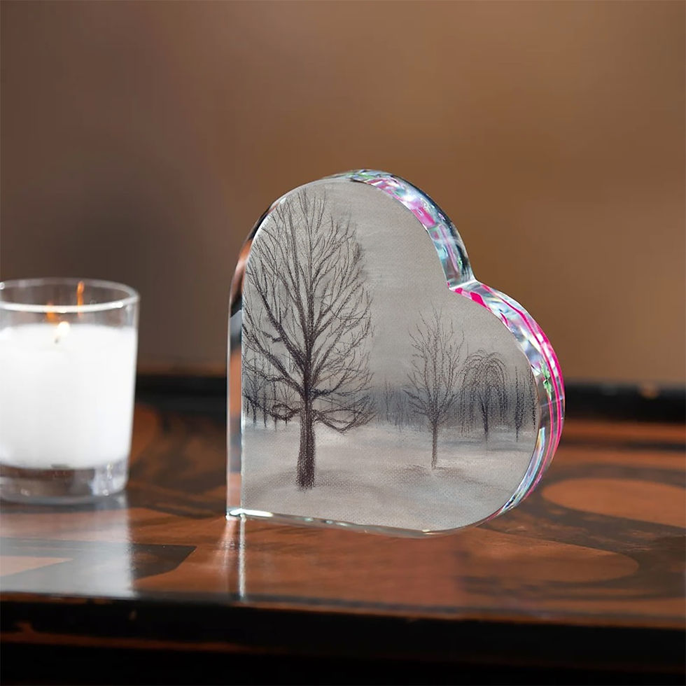 Melinda's First Winter Landscape Desktop Ornament