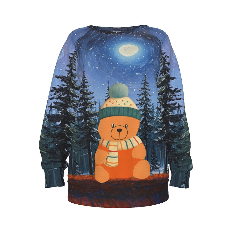 Charity's Bear Women's Raglan Sleeve Sweatshirt