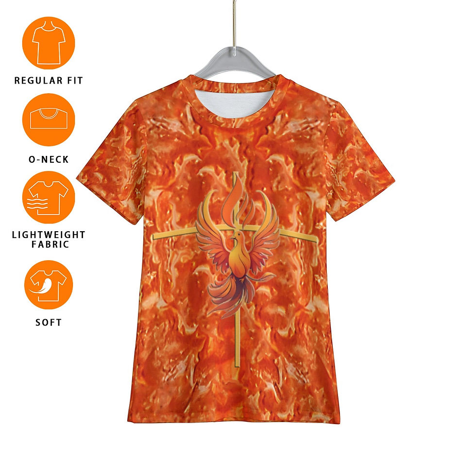 Thumbnail: L.H.'s Orange Holy Ghost Fire Girl's T-shirt