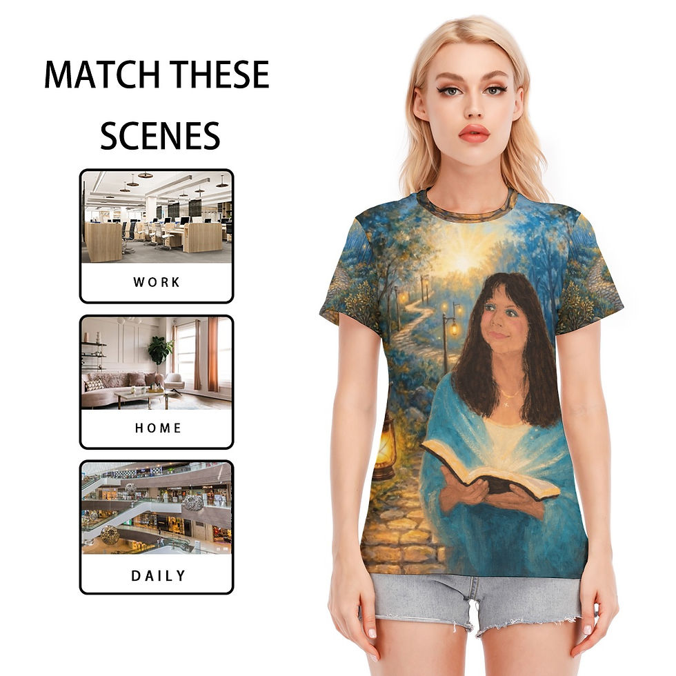 Thumbnail: All-Over Print Women's Round Neck T-Shirt | 190GSM Cotton