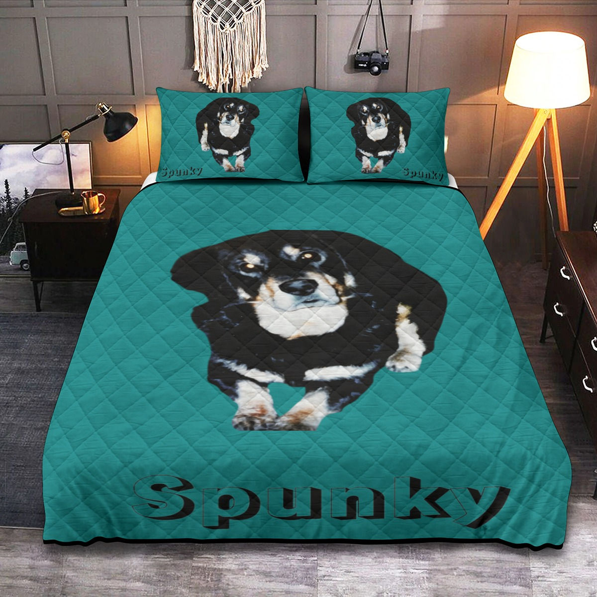 Quilt & Pillow Cases With  Edge-wrapping Strips