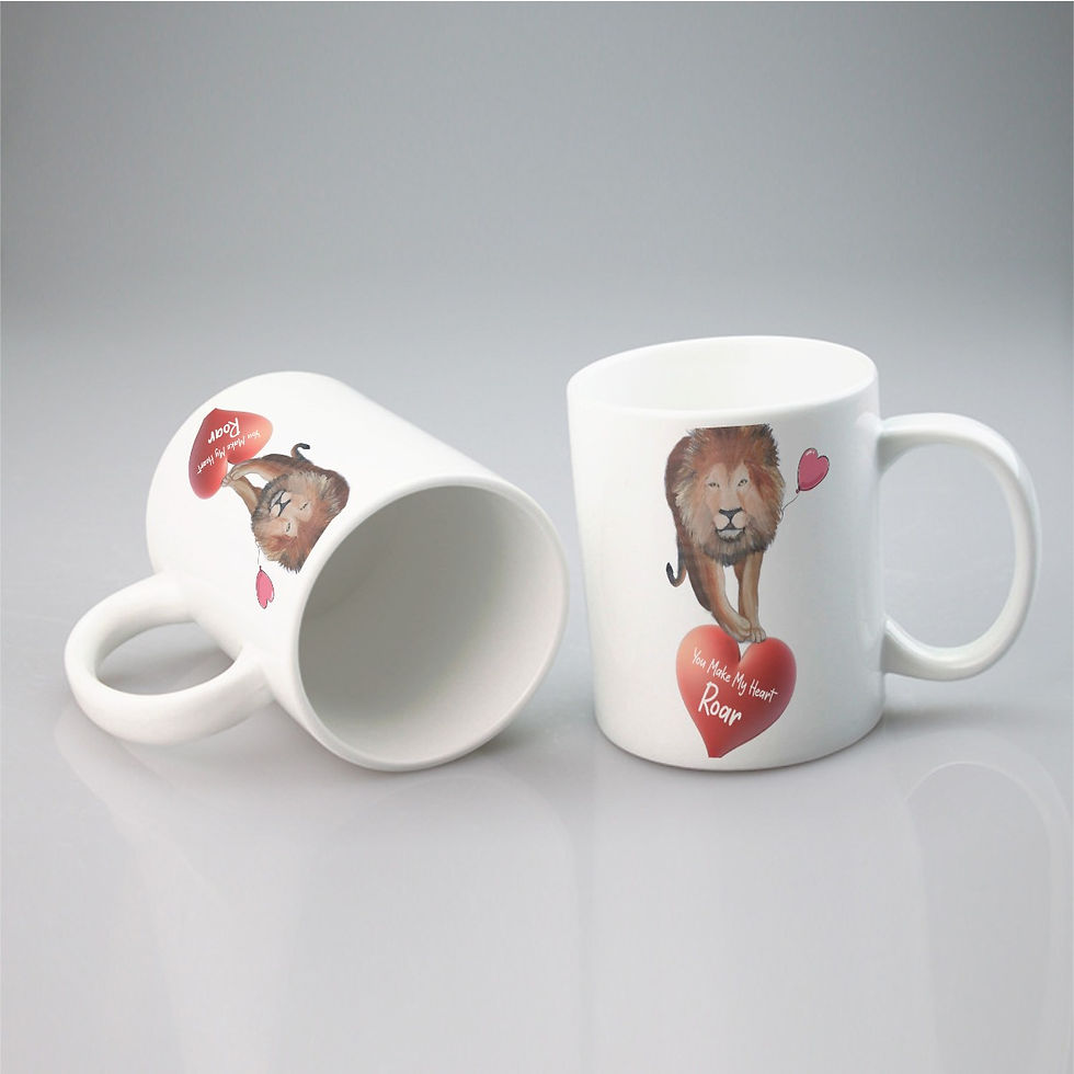 Melinda's Lion - You make my heart roar Mug