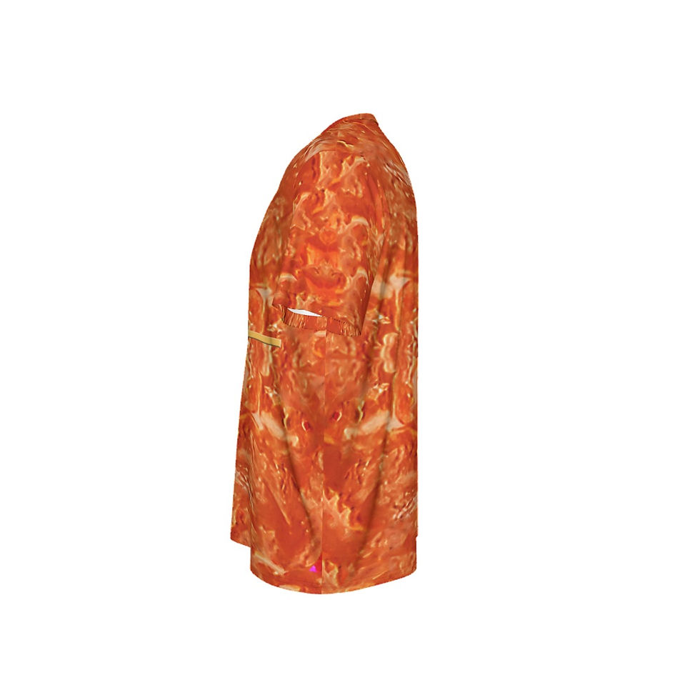 Thumbnail: L.H.'s Orange Holy Ghost Fire Men's Round Neck Short Sleeve T-Shirt