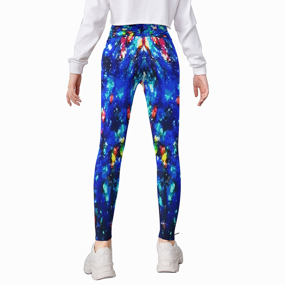 Thumbnail: Dreamy Blue Sparkles Girl's Leggings