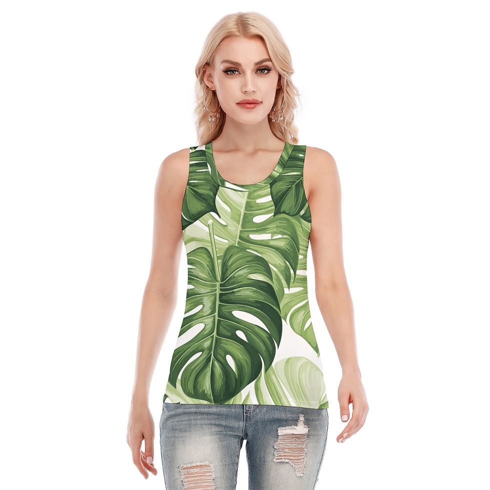 All-Over Print Women's Skinny Sport Tank Top