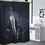 Thumbnail: Galaxy Howling Wolves Shower Curtain