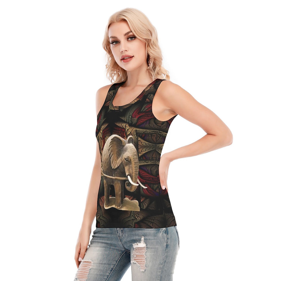 Thumbnail: Melinda's Elephant Women's Skinny Sport Tank Top